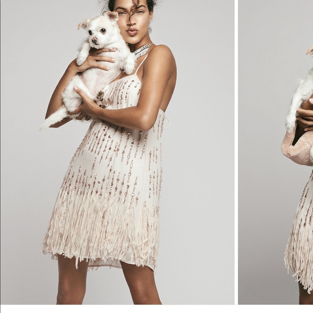 Free People Crystal Clear Mini Dress - Pink Skies